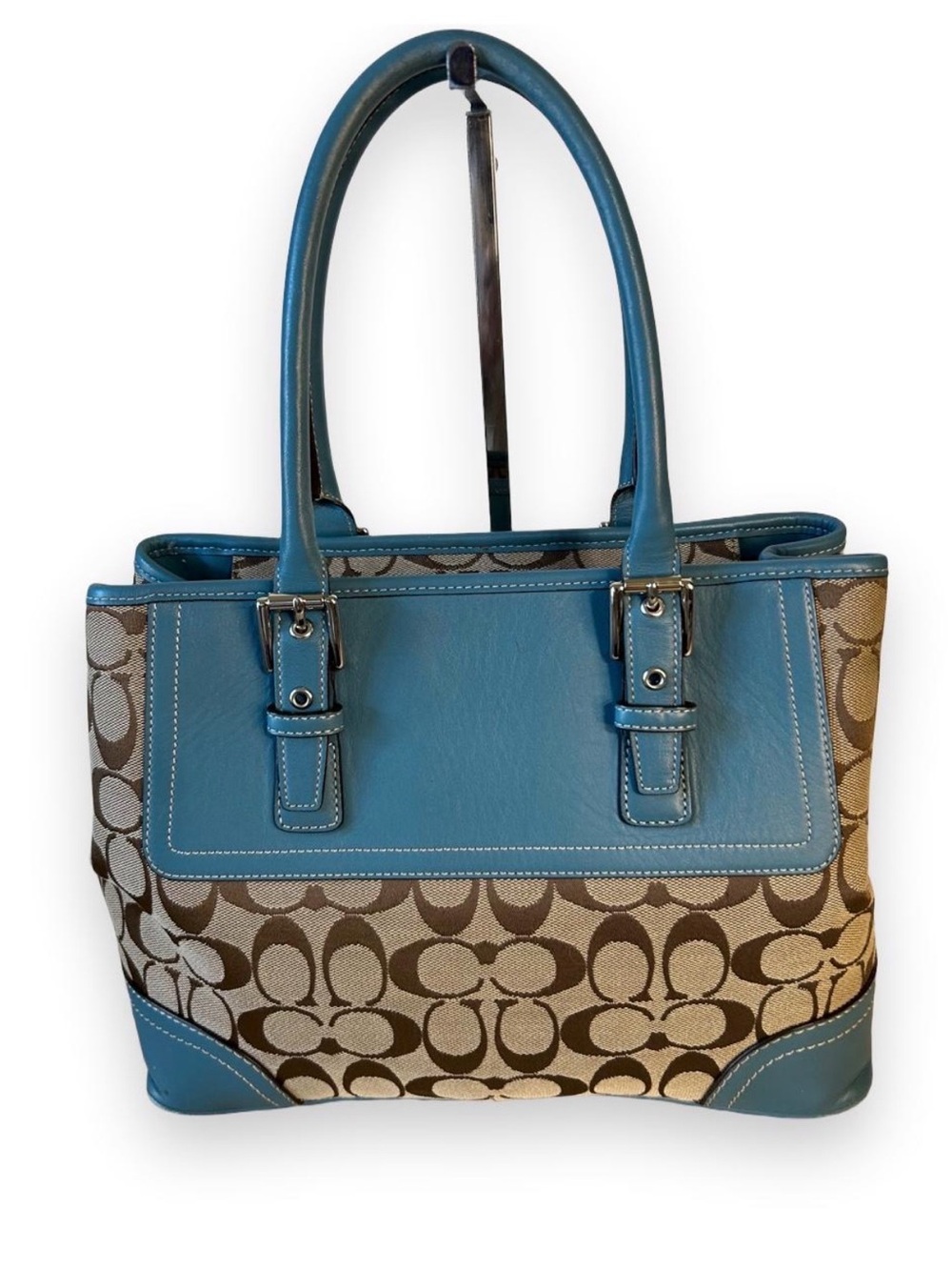 Coach Hamptons Signature EW Gallery Crossbody Tote - Picture 2 of 9
